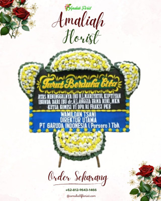 Papan Bunga Duka di Balai Naras